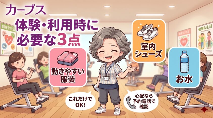 体験・利用時に必要な3点