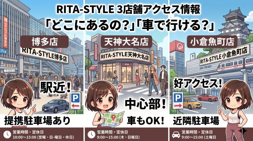 RITA-STYLE博多店・天神大名店・小倉魚町店