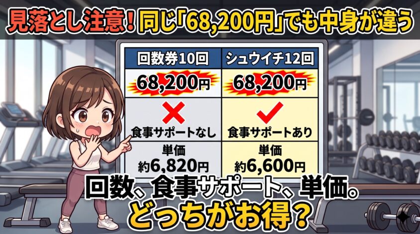 回数券10回とシュウイチ12回の違い