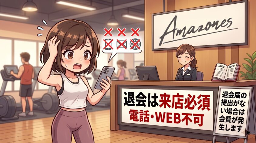退会は来店が必須