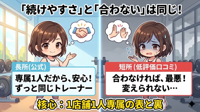 「続けやすさ」と「合わないと厳しい」は同じ仕組みの表と裏