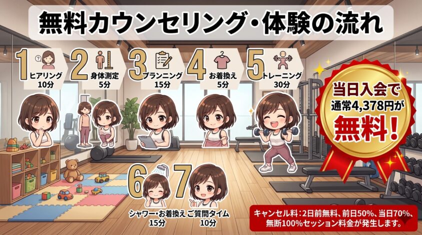 無料カウンセリング・体験の流れ