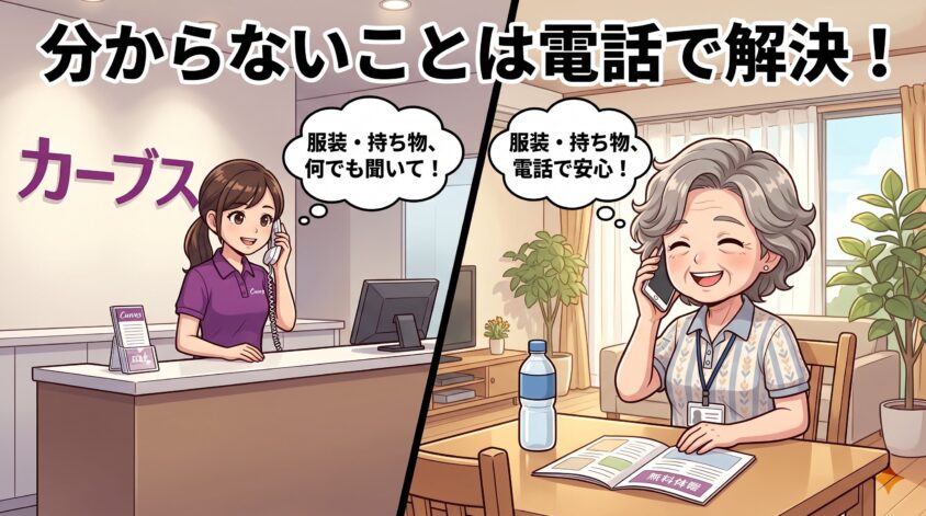 分からないことは予約後の確認電話で聞ける