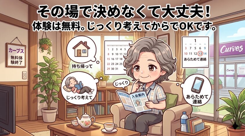 その場で決めなくて大丈夫