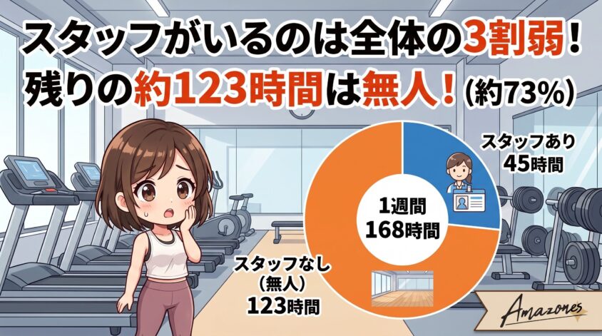 スタッフがいるのは全体の3割弱