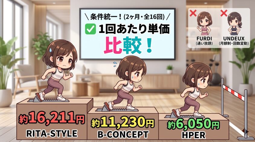 1回あたり単価で比較