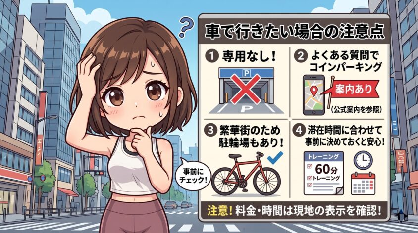 車で行きたい場合の注意点