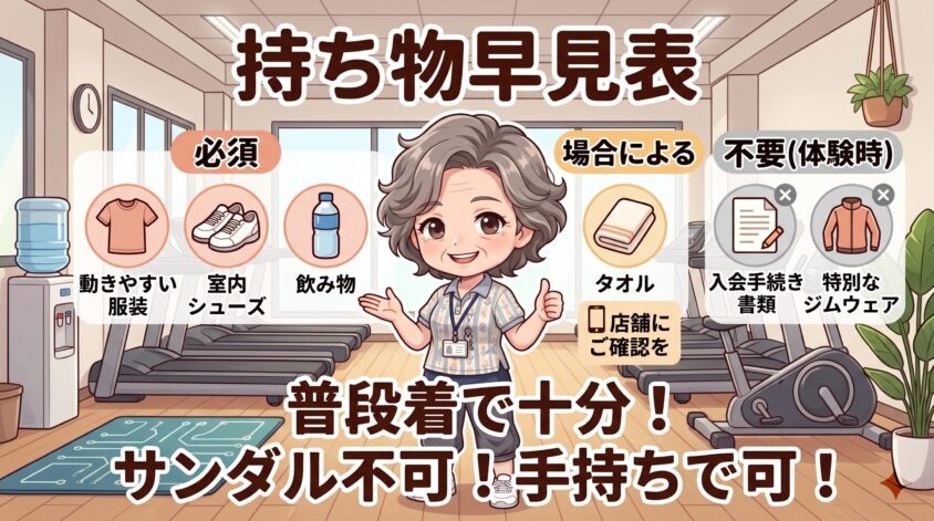 持ち物早見表