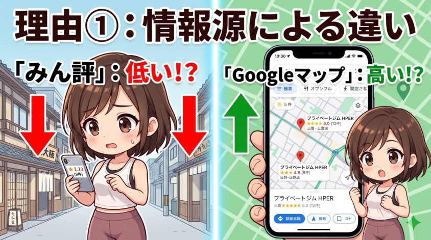 情報源による違い