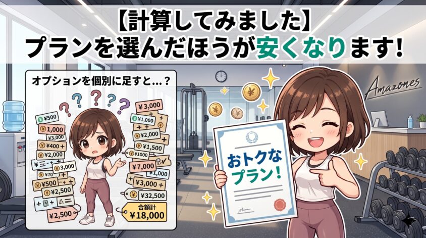 オプションを足すより、プランを選んだほうが安くなります