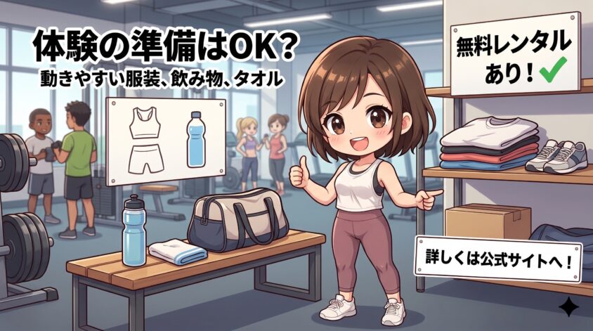 体験当日の持ち物・服装