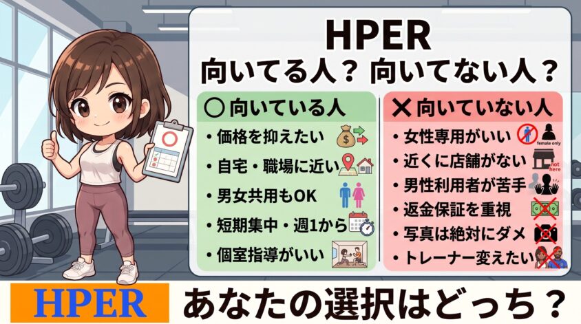 HPERはどんな人に向いている?向いていない人