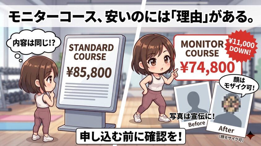 モニターコースが1万1,000円安い理由