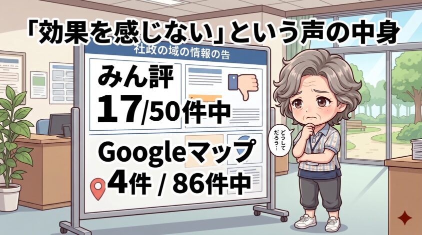 「効果を感じない」という声の中身