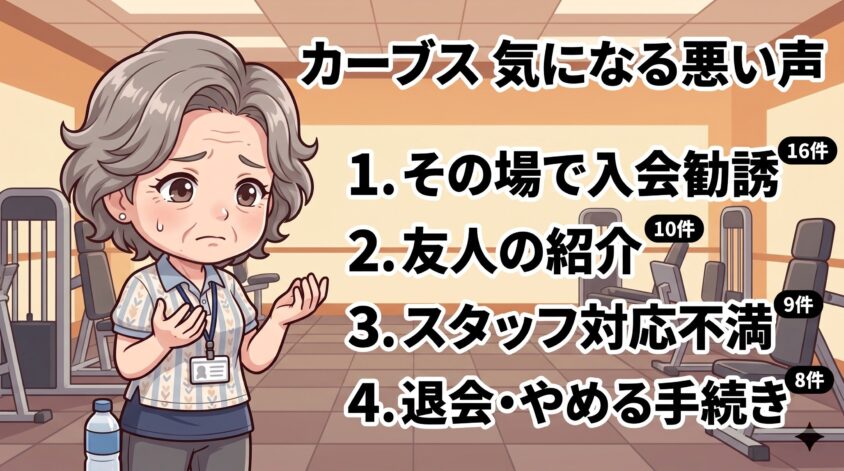 カーブスの悪い口コミ・評判