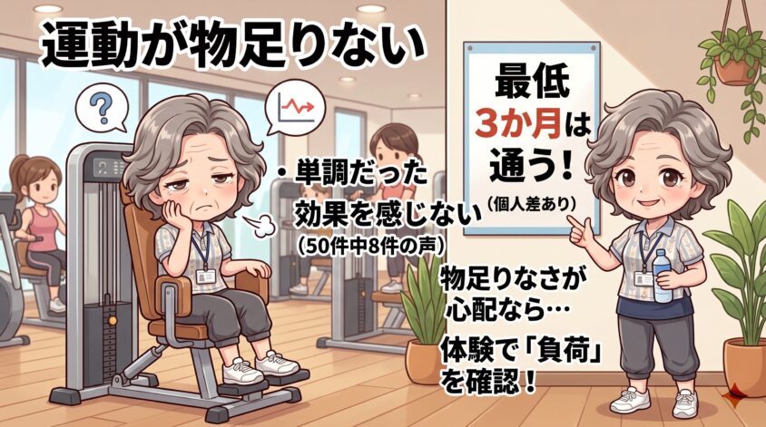 運動が物足りない・効果を感じない