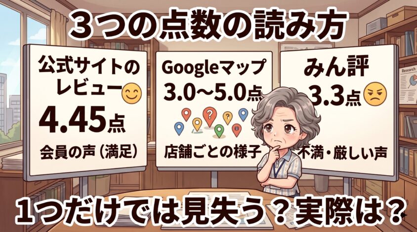 3つの点数の読み方