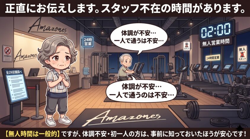 スタッフが不在の時間帯あり