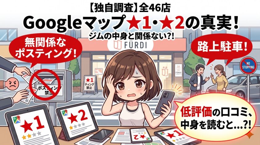 【独自調査】Googleマップの★1・★2を実際に読みました