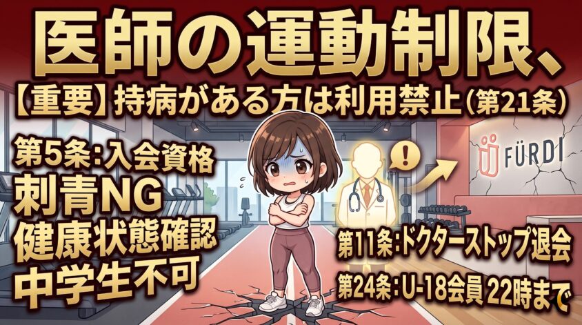 医師から運動を止められている場合は利用禁止