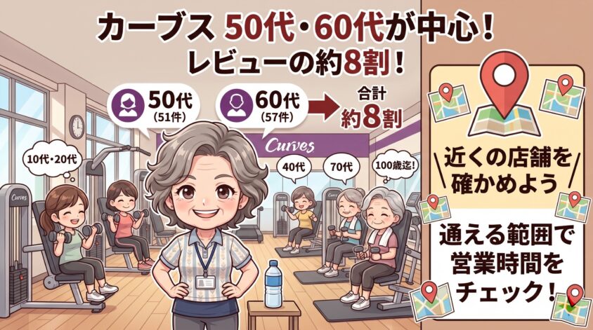 通っている人は50代・60代が中心