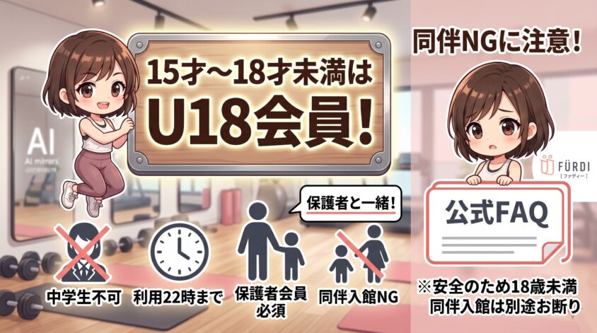15〜18歳未満はU18会員