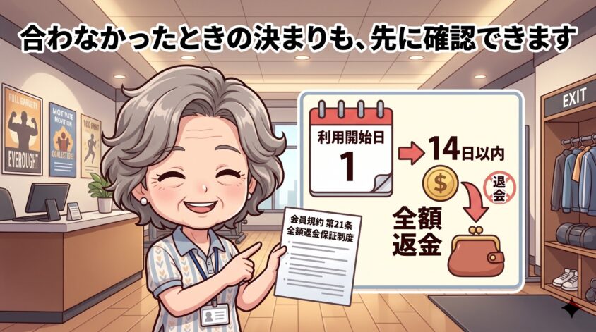 合わなかったときの決まりも、先に確認できます