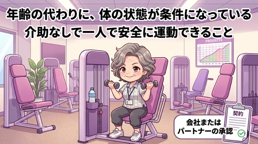 年齢の代わりに、体の状態が条件になっている